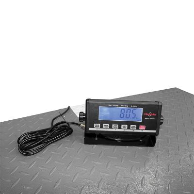 Plattform våg kapacitet 3000 kg / gradering 500g med LCD display och plattform 1200x1200 mm